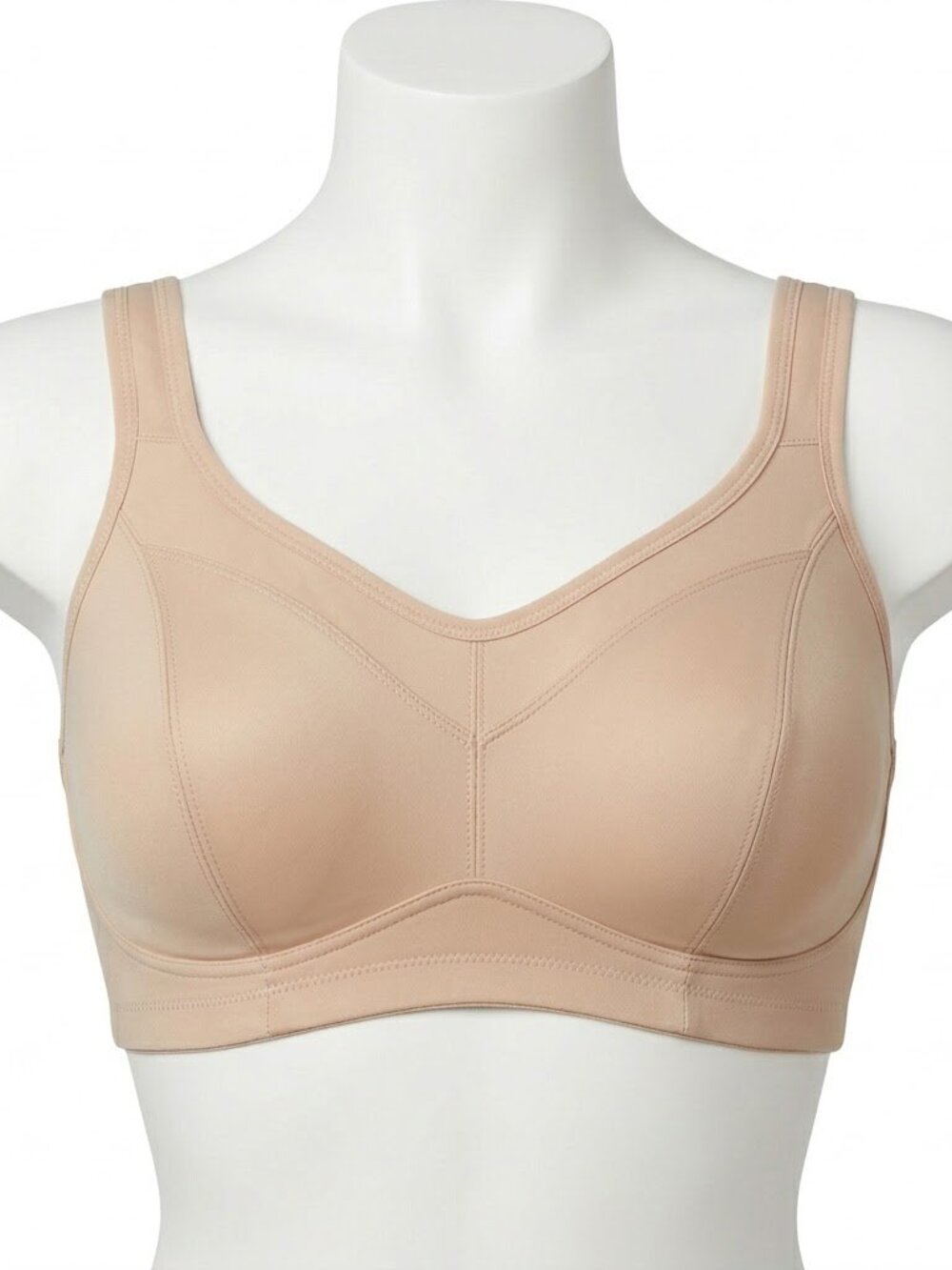 Goddess 34D Comfort Zone Soft Cup Wirefree Bra Full Coverage Nude NWT